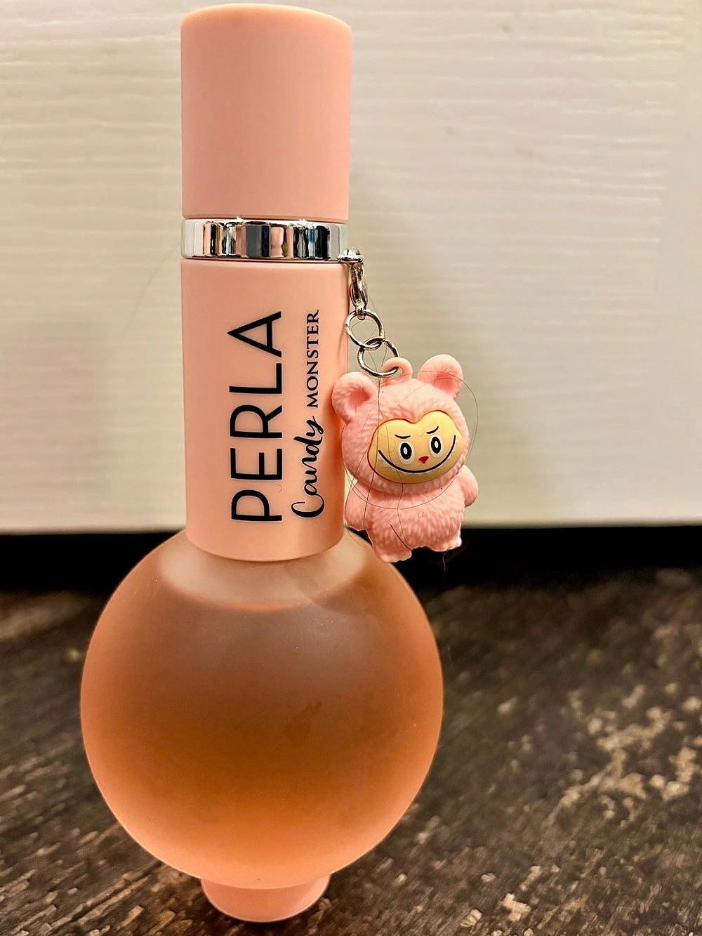 PERLA Candy Monster Pink Makeup Bottle With Charm NWT